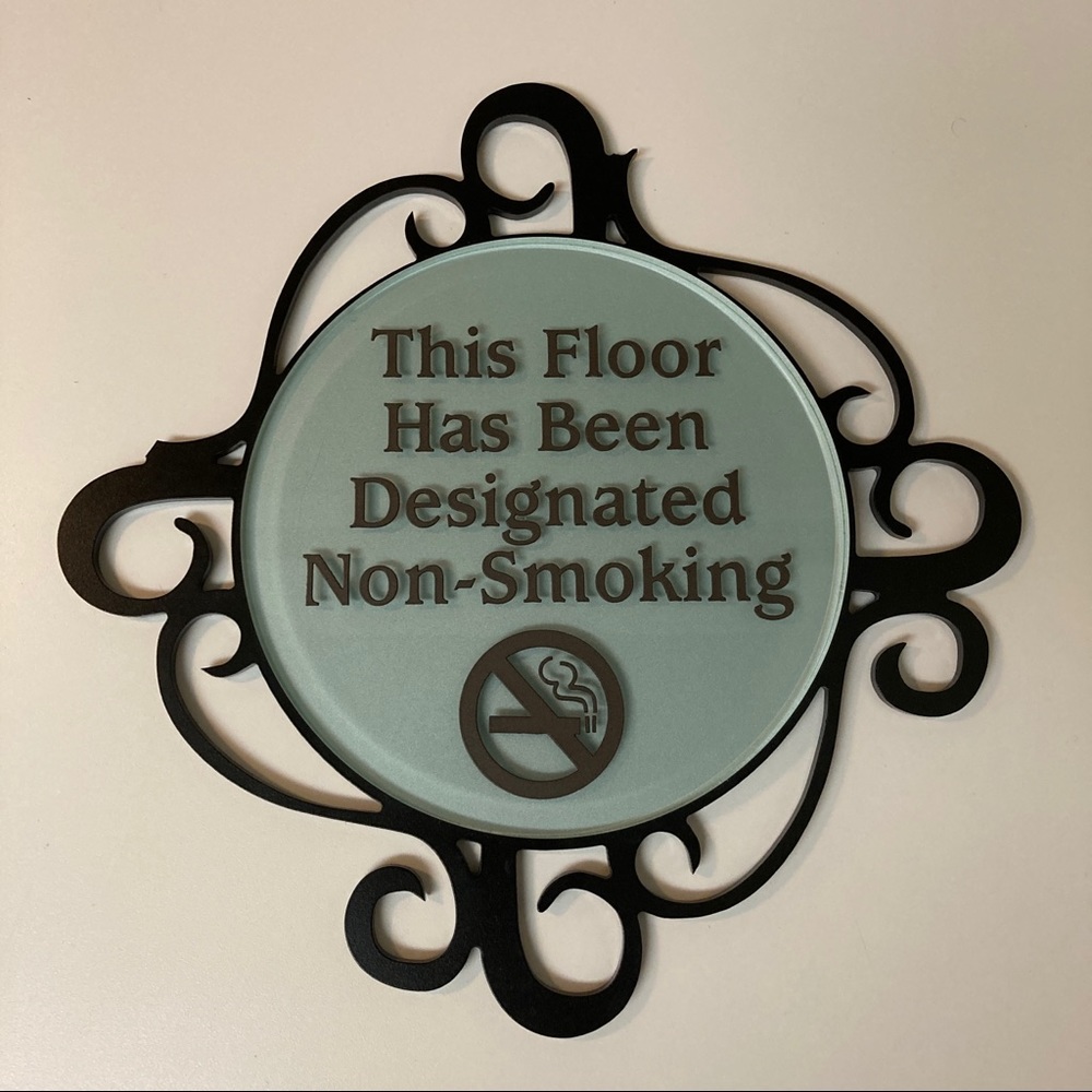 No Smoking Wall Sign 12”x12” Hard Plastic